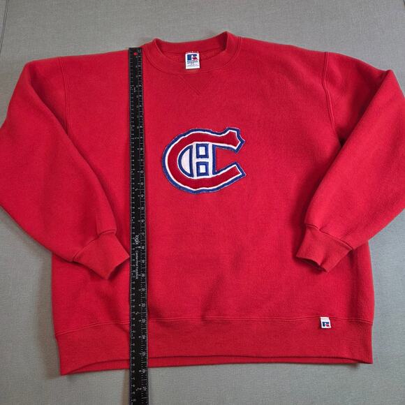 Vintage 1990s Montreal Canadiens Russell Athletic Crewneck Sweatshirt XL - Picture 6 of 12